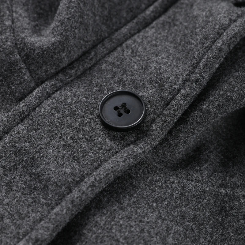 Manteau en laine femme, coupe ample, fermeture zippée et poches