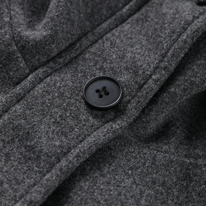 Manteau en laine femme, coupe ample, fermeture zippée et poches