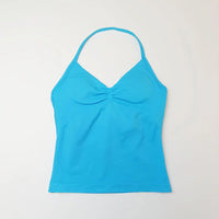 NCLAGEN Impact Longline Strappy Top Sports Yoga Vest Women's Fitness Tank Top Gym Beautiful Open Back Bra Running Workout Halter