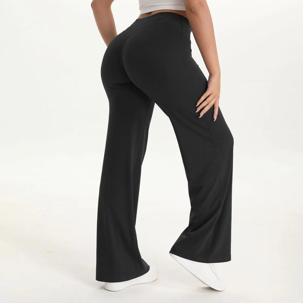 NCLAGEN Pantalon de yoga SoftMotion à jambe droite pour femme, leggings de sport taille haute, sensation seconde peau, pour la gym, le Pilates et la course à pied