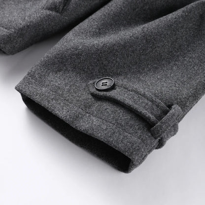 Manteau en laine femme, coupe ample, fermeture zippée et poches