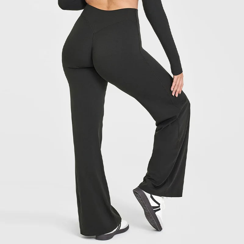 NCLAGEN Pantalon de yoga SoftMotion à jambe droite pour femme, leggings de sport taille haute, sensation seconde peau, pour la gym, le Pilates et la course à pied