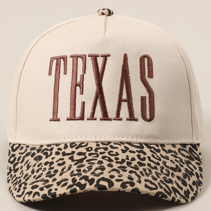 Casquette Baseball Femme Incontournable TEXAS Léopard