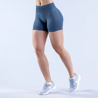 Shorts de yoga pour femmes, sans couture, taille haute, séchage rapide, haute élasticité, effet push-up, color block, pour la gym, le fitness et la course à pied