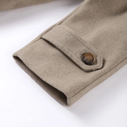 Manteau en laine femme, coupe ample, fermeture zippée et poches