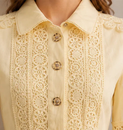 Robe longue élégante en viscose jaune