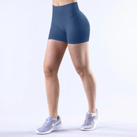 Shorts de yoga pour femmes, sans couture, taille haute, séchage rapide, haute élasticité, effet push-up, color block, pour la gym, le fitness et la course à pied