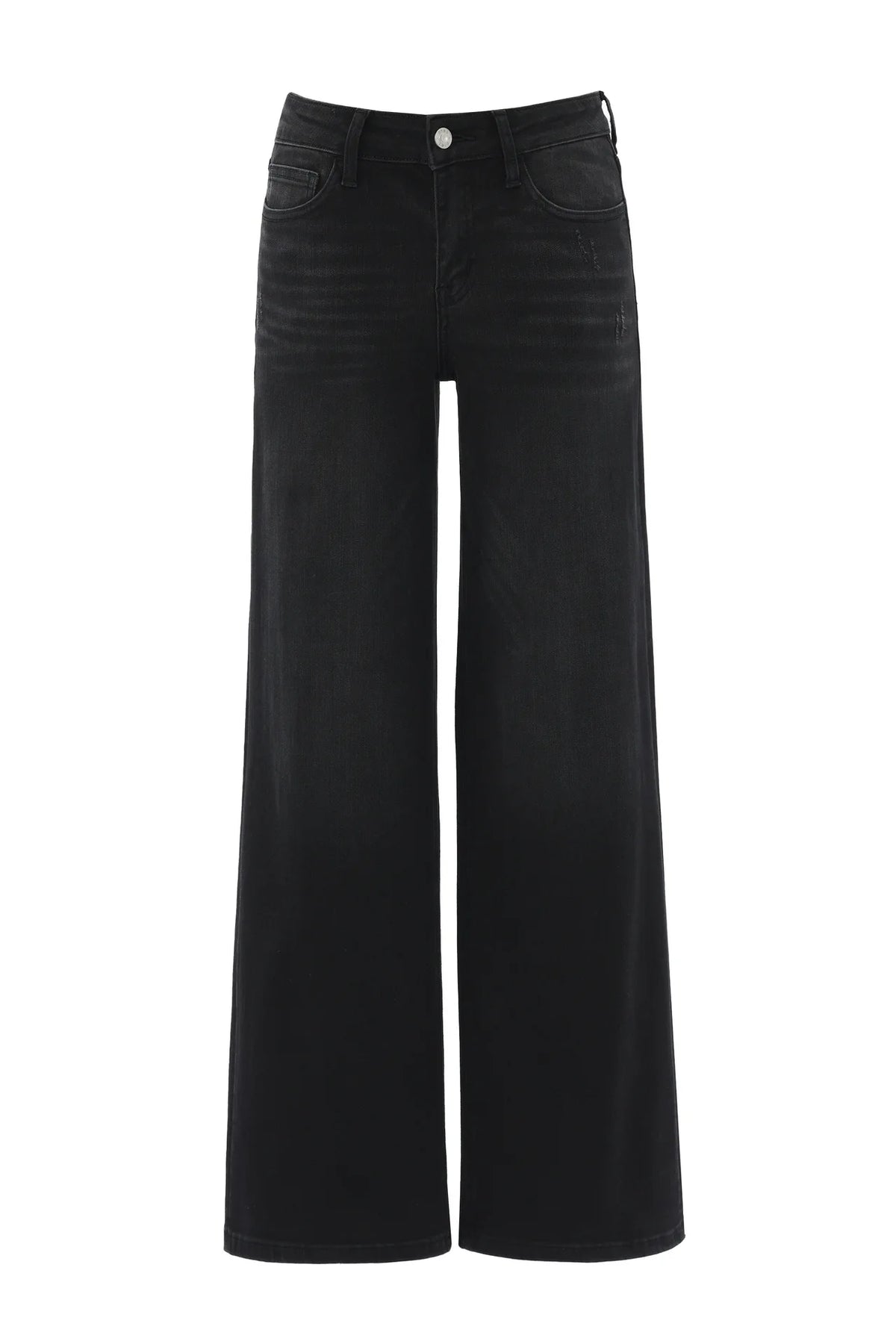 Jean taille haute à jambe large pour femme, en denim extensible, effet push-up et coupe sculptante, pour usage quotidien décontracté, tailles XS-2XL, livraison directe