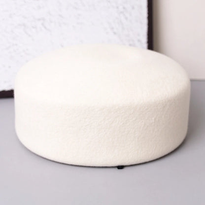 Chapeau Fedora en feutre à calotte rigide vintage pour femmes, 100% laine, béret plat, chapeau de mariage, fascinateur, chapeau de cocktail classique, chapeau pillbox