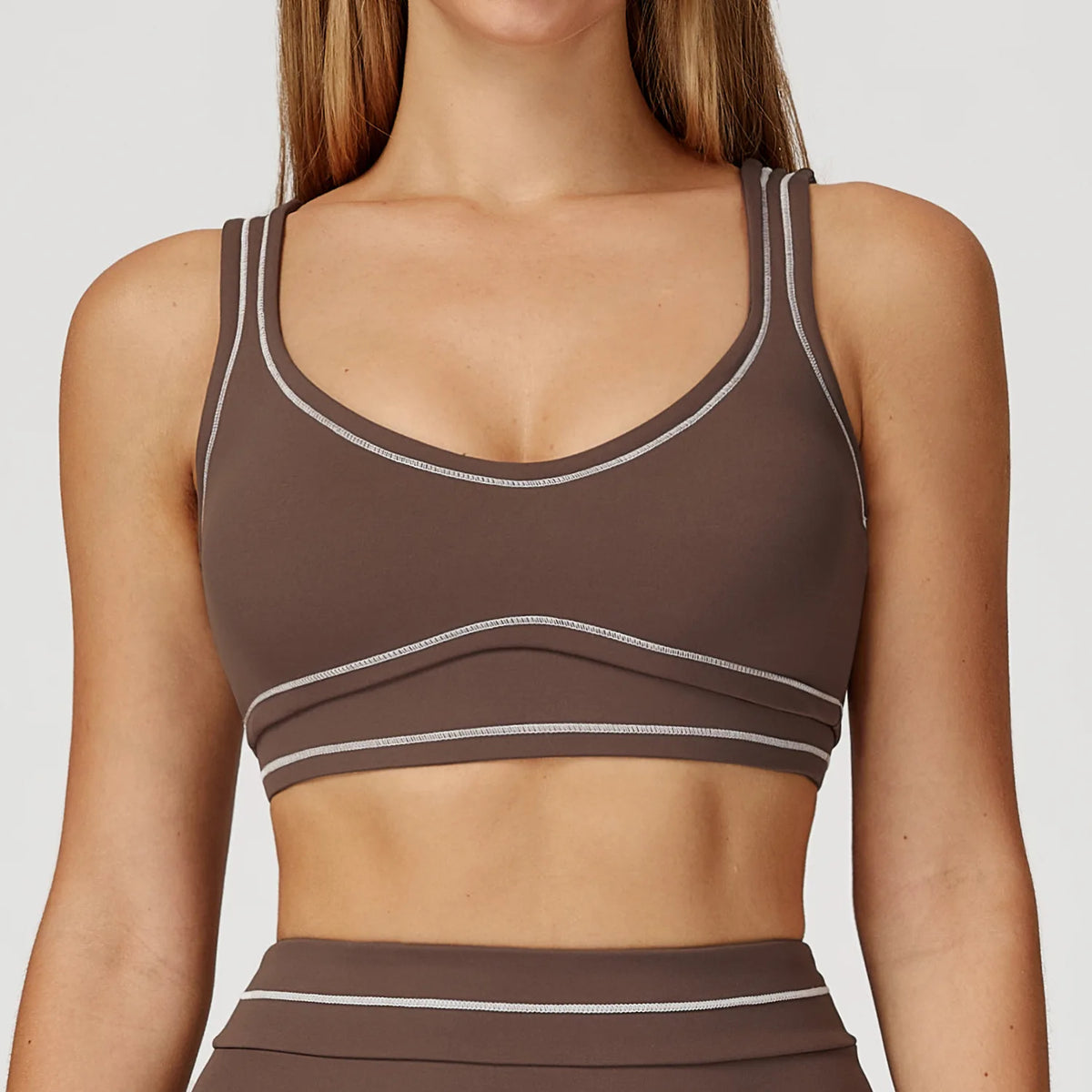 Soutien-gorge de sport sexy pour femme, brassière de yoga élastique antichoc, haut de course, entraînement de gym, sous-vêtement de sport push-up, dos nu, respirant, crop top