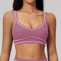 Soutien-gorge de sport sexy pour femme, brassière de yoga élastique antichoc, haut de course, entraînement de gym, sous-vêtement de sport push-up, dos nu, respirant, crop top
