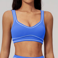 Soutien-gorge de sport sexy pour femme, brassière de yoga élastique antichoc, haut de course, entraînement de gym, sous-vêtement de sport push-up, dos nu, respirant, crop top