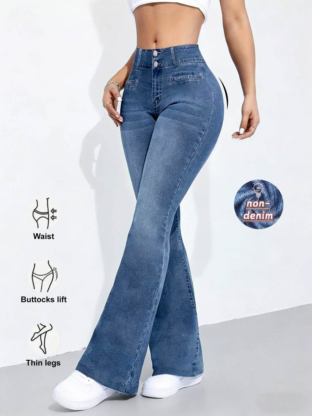 Leggings imprimés non en jean à haute élasticité pour femmes, taille haute, coupe slim, pour la gym, l'entraînement, la mode, décontractés