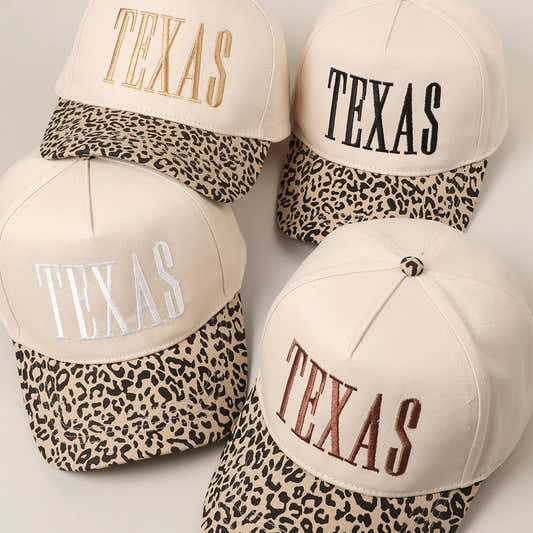 Casquette femme léopard brodée