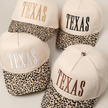 Casquette Baseball Femme Incontournable TEXAS Léopard