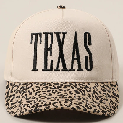 Casquette Baseball Femme Incontournable TEXAS Léopard
