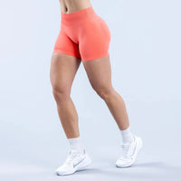 Shorts de yoga pour femmes, sans couture, taille haute, séchage rapide, haute élasticité, effet push-up, color block, pour la gym, le fitness et la course à pied