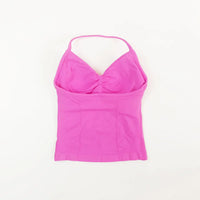 NCLAGEN Impact Longline Strappy Top Sports Yoga Vest Women's Fitness Tank Top Gym Beautiful Open Back Bra Running Workout Halter