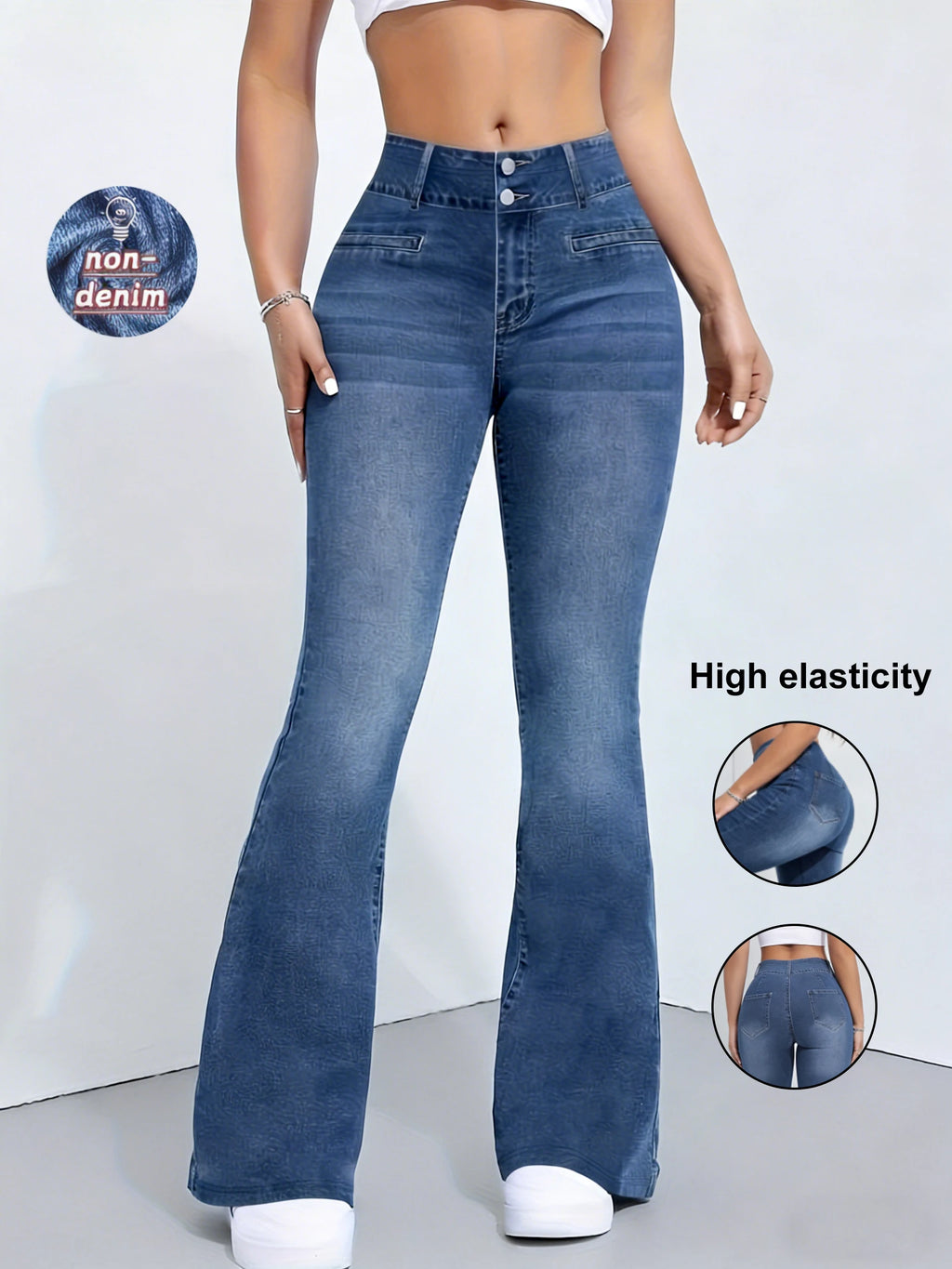 Leggings imprimés non en jean à haute élasticité pour femmes, taille haute, coupe slim, pour la gym, l'entraînement, la mode, décontractés