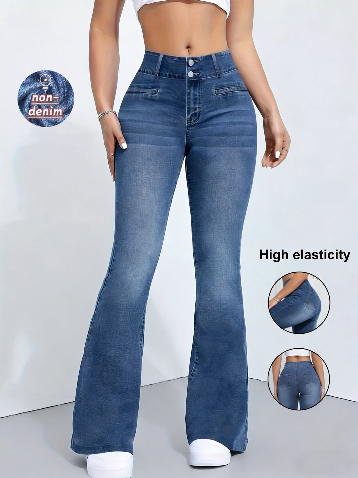 Leggings imprimés non en jean à haute élasticité pour femmes, taille haute, coupe slim, pour la gym, l'entraînement, la mode, décontractés