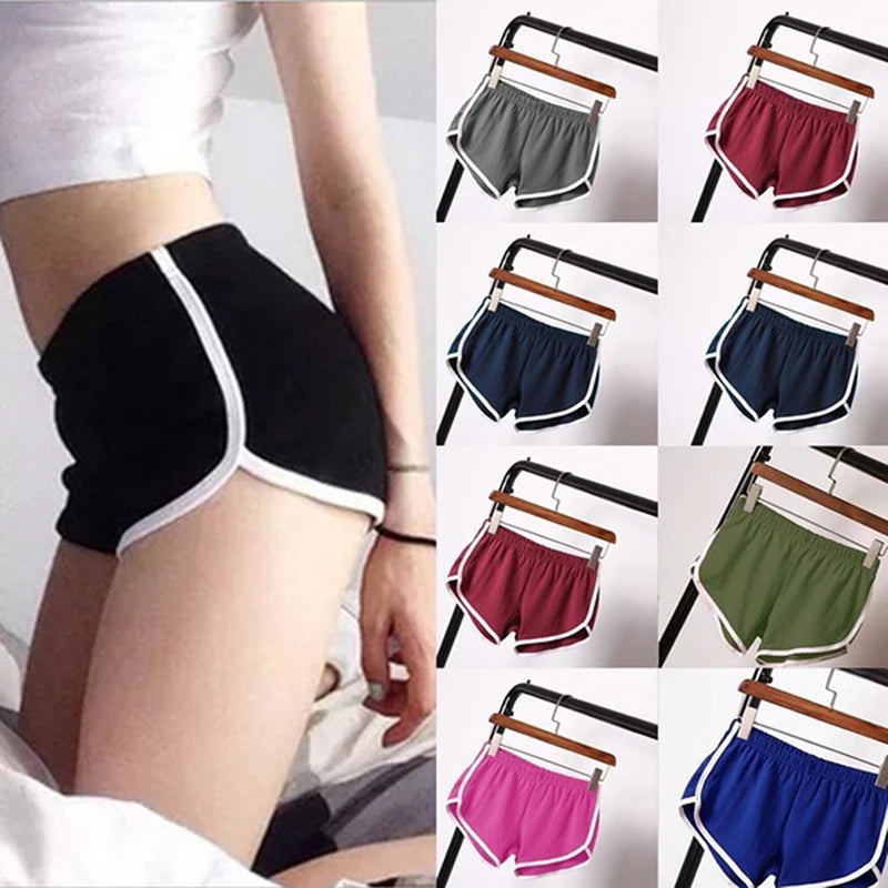 Short Sport Femme Taille Élastique Liseré Contrastant – 6 Coloris