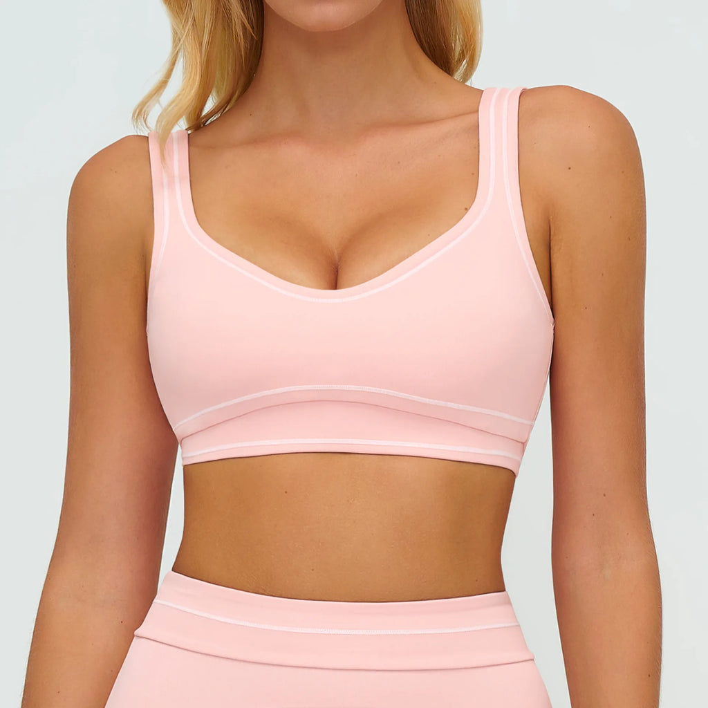 Soutien-gorge de sport sexy pour femme, brassière de yoga élastique antichoc, haut de course, entraînement de gym, sous-vêtement de sport push-up, dos nu, respirant, crop top