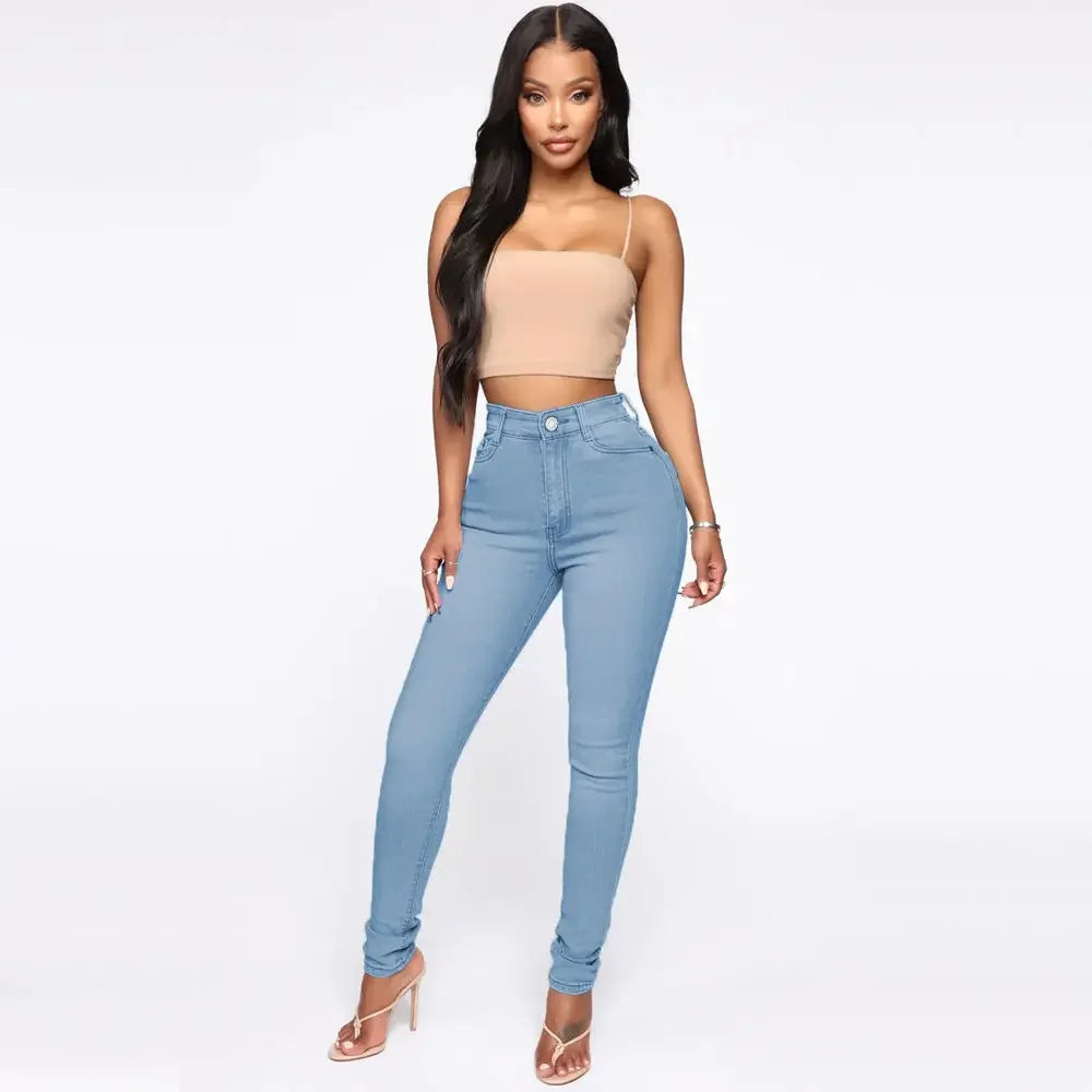 Ins Style – jean amincissant taille haute pour femmes, Design de hanche pêche, mode européenne et américaine, vêtements décontractés tendance