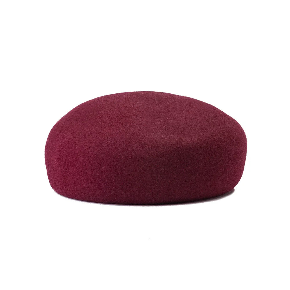 Chapeau Fedora en feutre à calotte rigide vintage pour femmes, 100% laine, béret plat, chapeau de mariage, fascinateur, chapeau de cocktail classique, chapeau pillbox