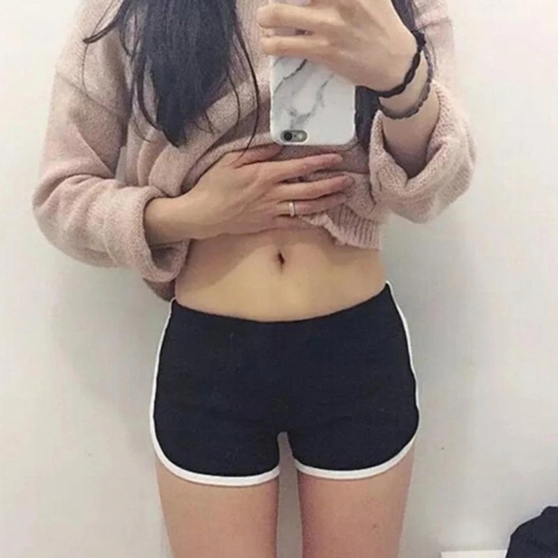 Short Sport Femme Taille Élastique Liseré Contrastant – 6 Coloris