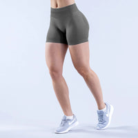Shorts de yoga pour femmes, sans couture, taille haute, séchage rapide, haute élasticité, effet push-up, color block, pour la gym, le fitness et la course à pied