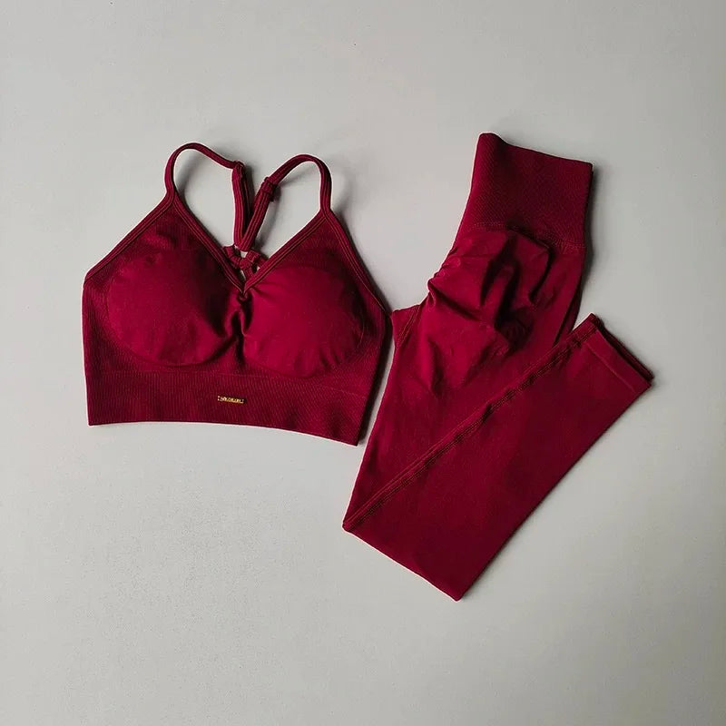 Ensemble Sport Femme Taille Haute Push-Up – Brassière & Legging