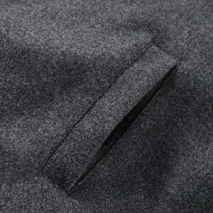 Manteau en laine femme, coupe ample, fermeture zippée et poches