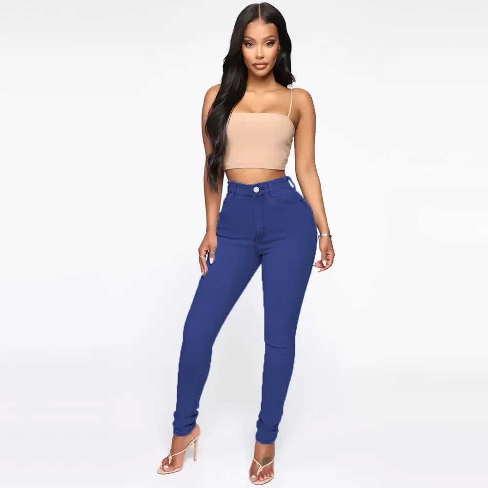 Ins Style – jean amincissant taille haute pour femmes, Design de hanche pêche, mode européenne et américaine, vêtements décontractés tendance