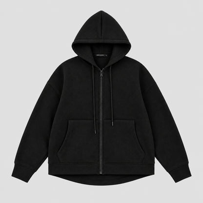 Veste à capuche femme zippée, coupe ample et poches