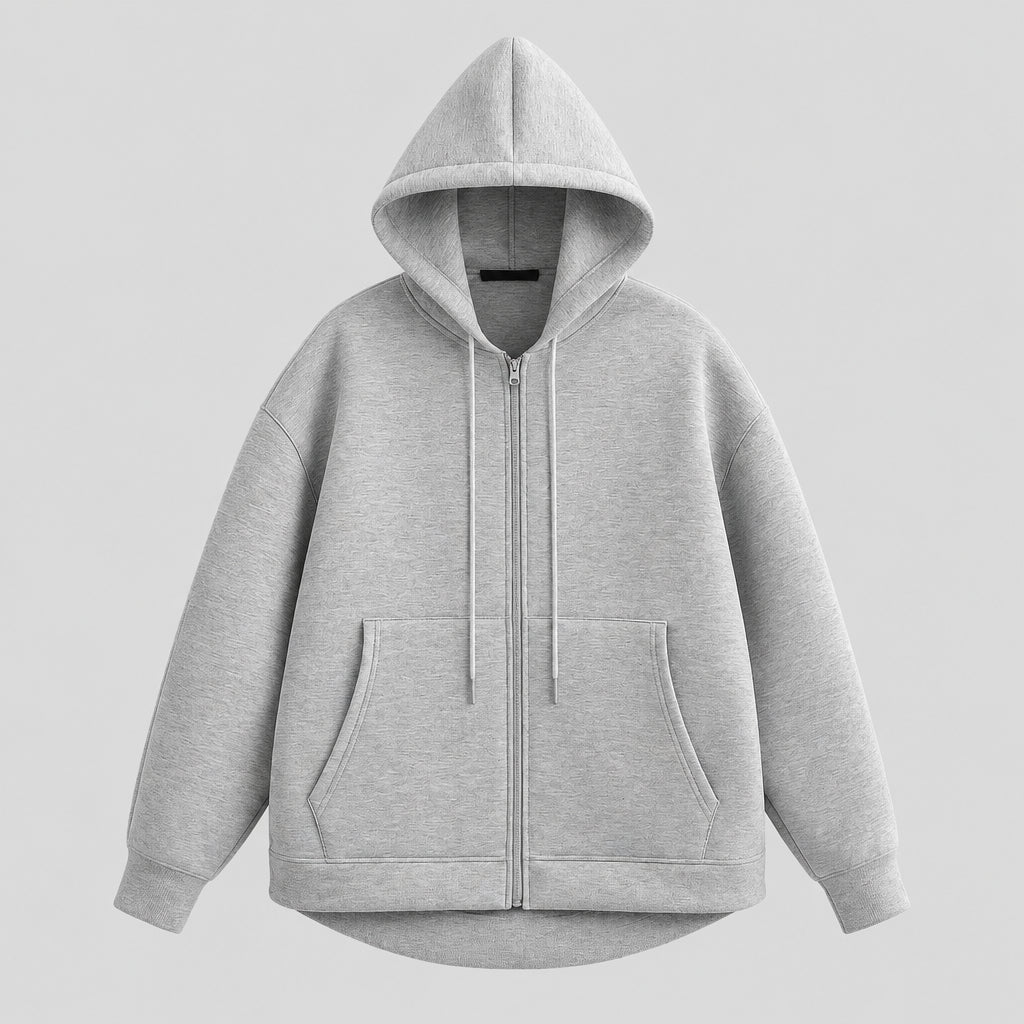 Veste à capuche femme zippée, coupe ample et poches
