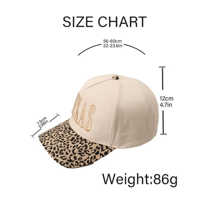Casquette Baseball Femme Incontournable TEXAS Léopard