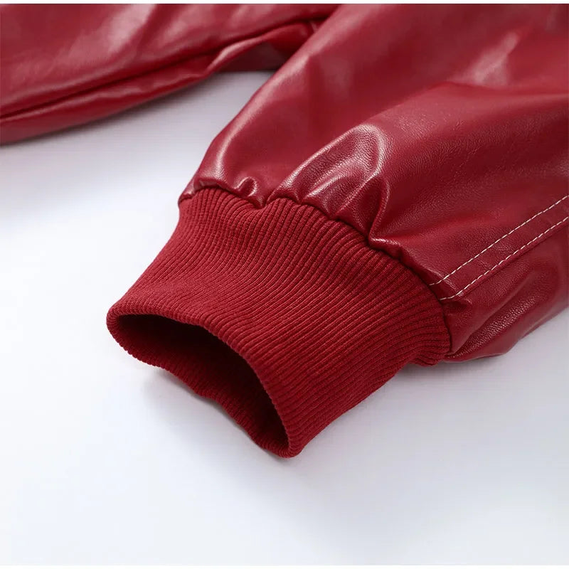 Veste courte matelassée bordeaux femme, col tailleur et zip