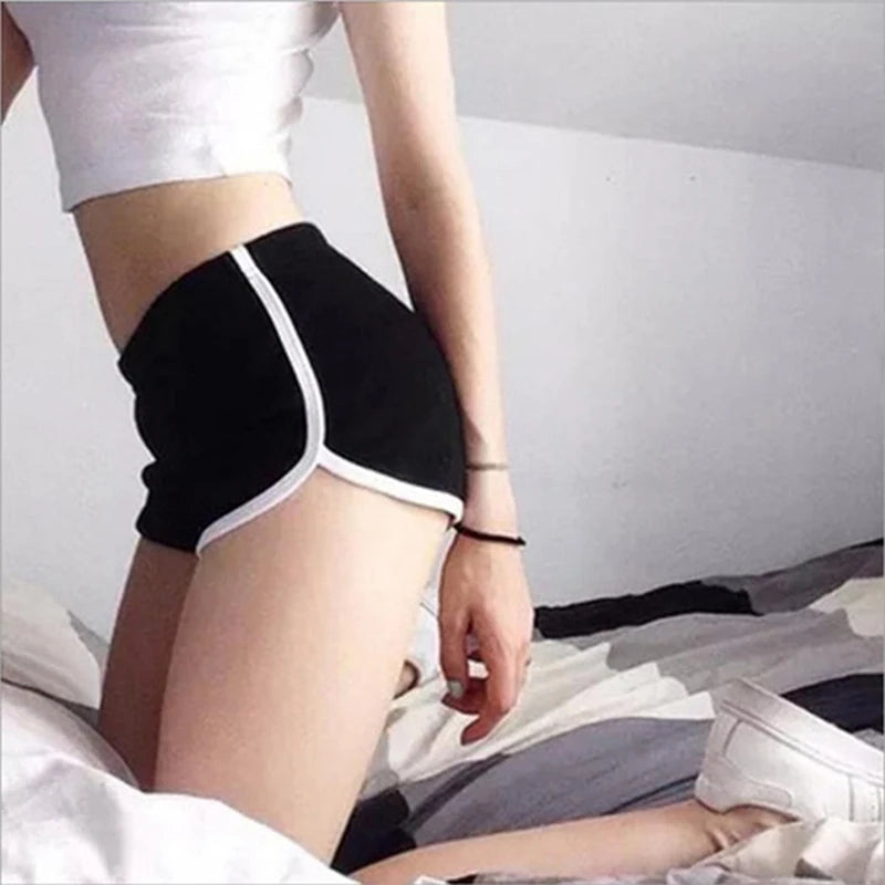Short Sport Femme Taille Élastique Liseré Contrastant – 6 Coloris