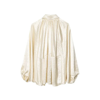 Blouson femme froncé à coupe ample, col rabattu et zip