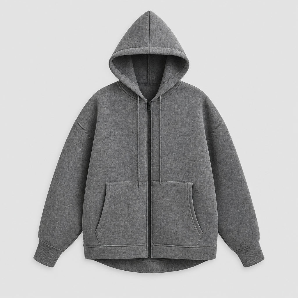 Veste à capuche femme zippée, coupe ample et poches