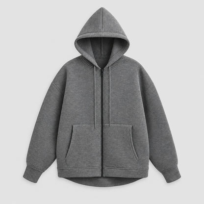 Veste à capuche femme zippée, coupe ample et poches