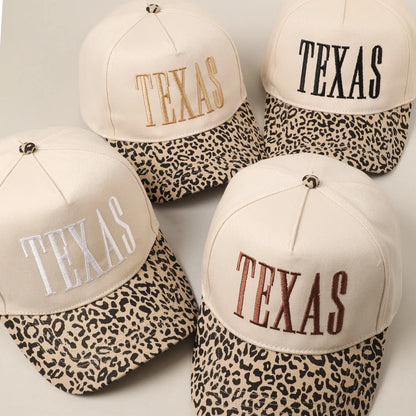 Casquette Baseball Femme Incontournable TEXAS Léopard