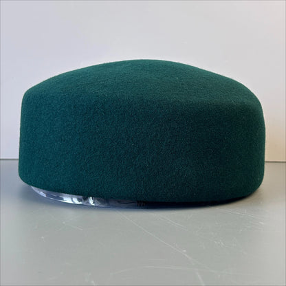 Chapeau Fedora en feutre à calotte rigide vintage pour femmes, 100% laine, béret plat, chapeau de mariage, fascinateur, chapeau de cocktail classique, chapeau pillbox