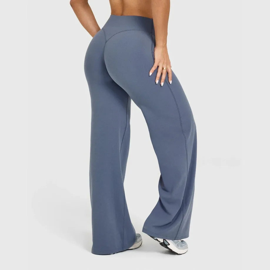 NCLAGEN Pantalon de yoga SoftMotion à jambe droite pour femme, leggings de sport taille haute, sensation seconde peau, pour la gym, le Pilates et la course à pied
