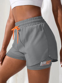 Short de Yoga taille haute pour femmes, avec contrôle de proximité élastique, short de course, faux pantalon deux pièces