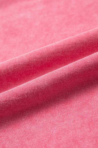 Tissu jersey rose chiné du débardeur sans manches