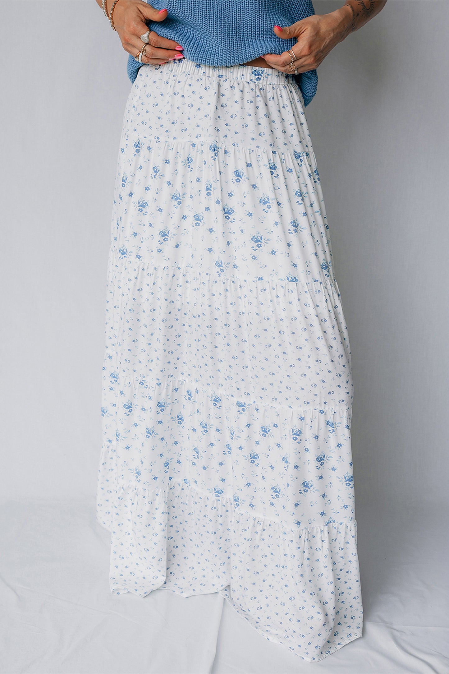 Jupe Maxi Bohème Incontournable à Imprimé Floral