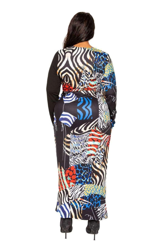 Animal Print Dress women's With High-low Hem - Premium Dress - Shop now at Oléna-Fashion