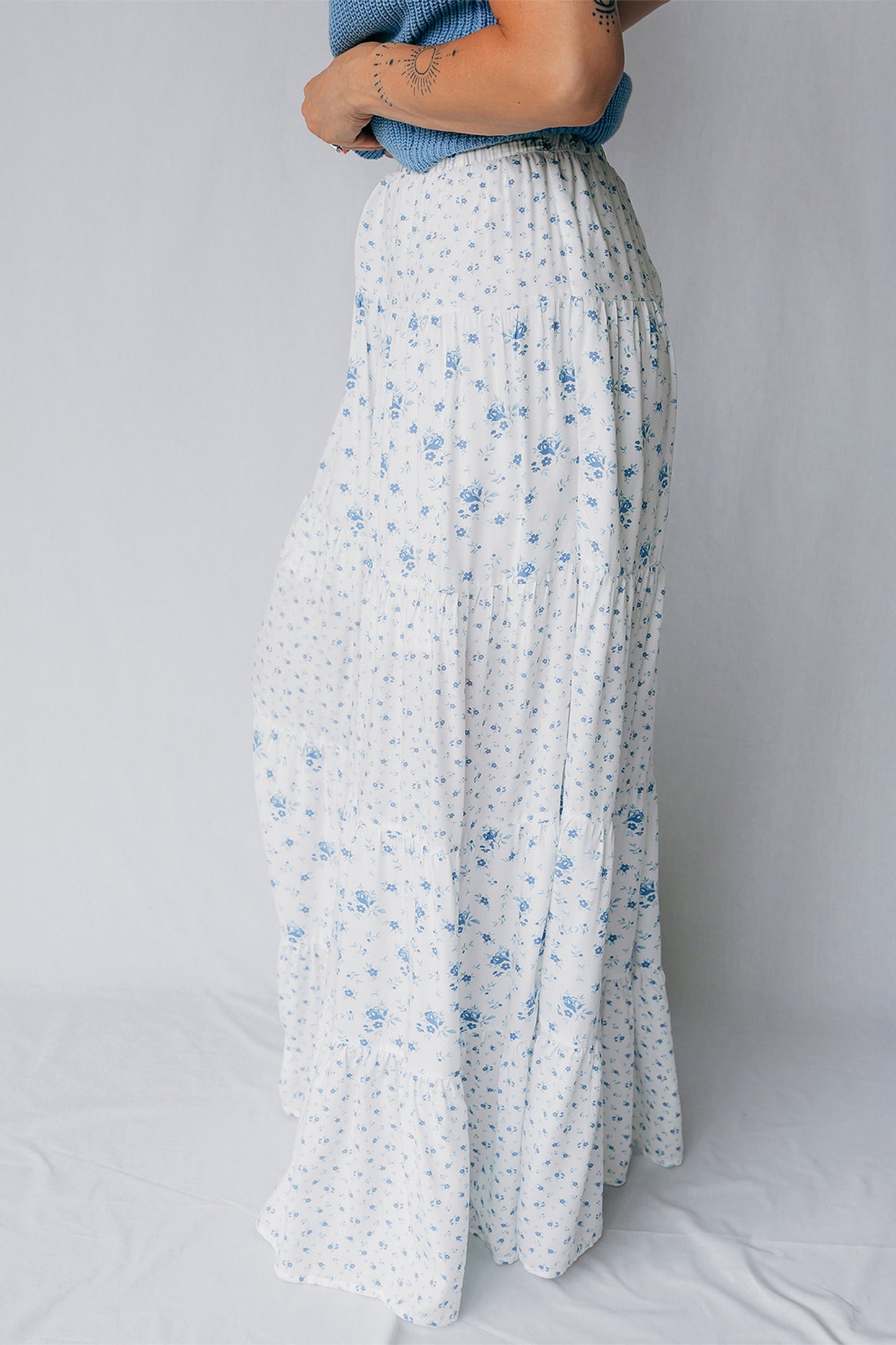 Jupe Maxi Bohème Incontournable à Imprimé Floral