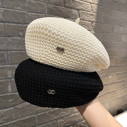Béret d'été au crochet ajouré pour femme – vue 1